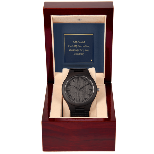 Grandad's Love - Wooden Watch | A Lifetime of Meals & Memories